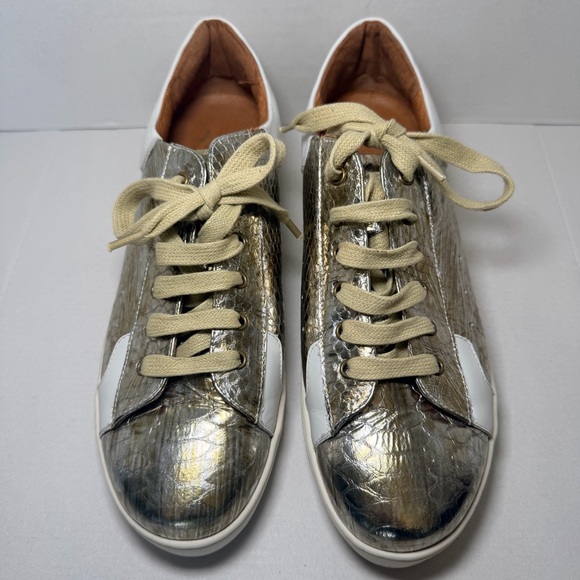 Chocolat Blu Nori Gold & White Sneakers - Picture 2 of 9